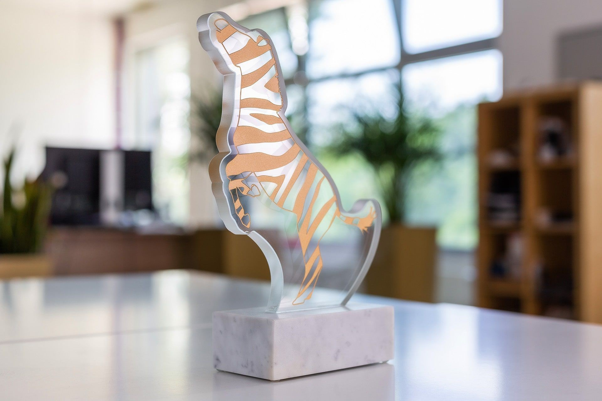 statuetka szklo biennale zebra glasso